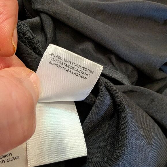 RACHEL Rachel Roy Pleated Black Jumpsuit Faux Wrap Witchy Plus Size 1X Pockets - Picture 9 of 10